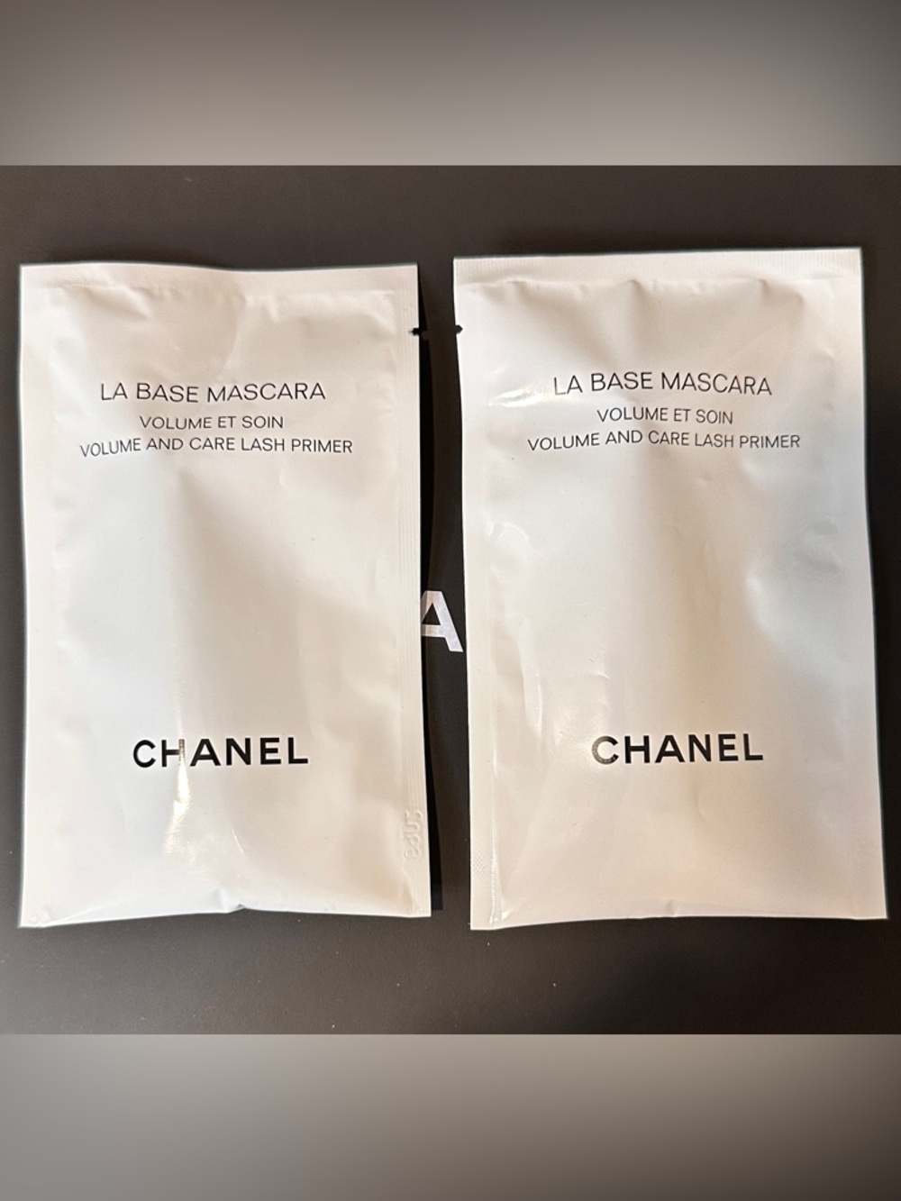 Set of 2 New CHANEL La Base Mascara. Sample travel size. Add Volume & Condition